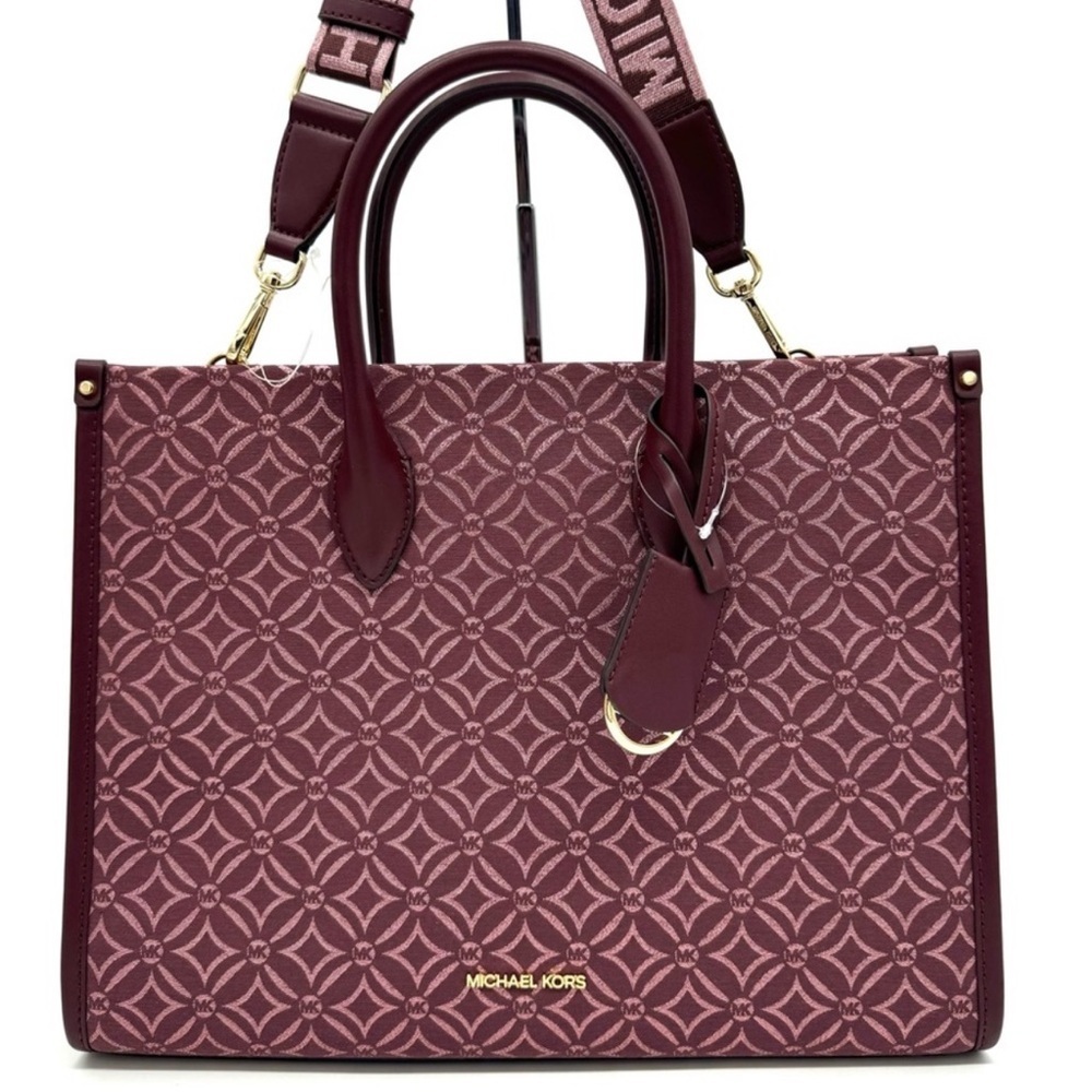 Michael Kors Medium Mirella Tote Bag Ox Blood Multi